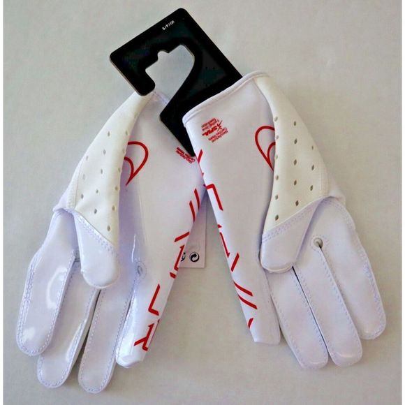 Nike N.100.3506 Unisex Youth Sz S White Vapor Jet 7.0 Football Receiver Gloves - Picture 2 of 4